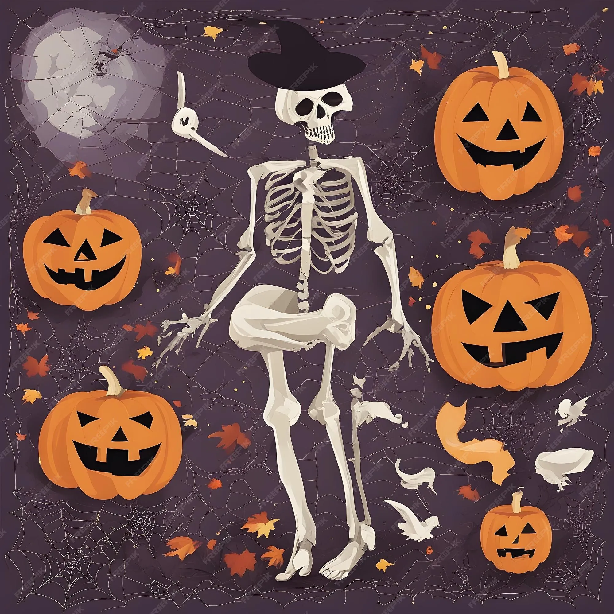 Ilustración de halloween en movimiento pixel | Foto Premium Ilustración de halloween en movimiento pixel | Foto Premium