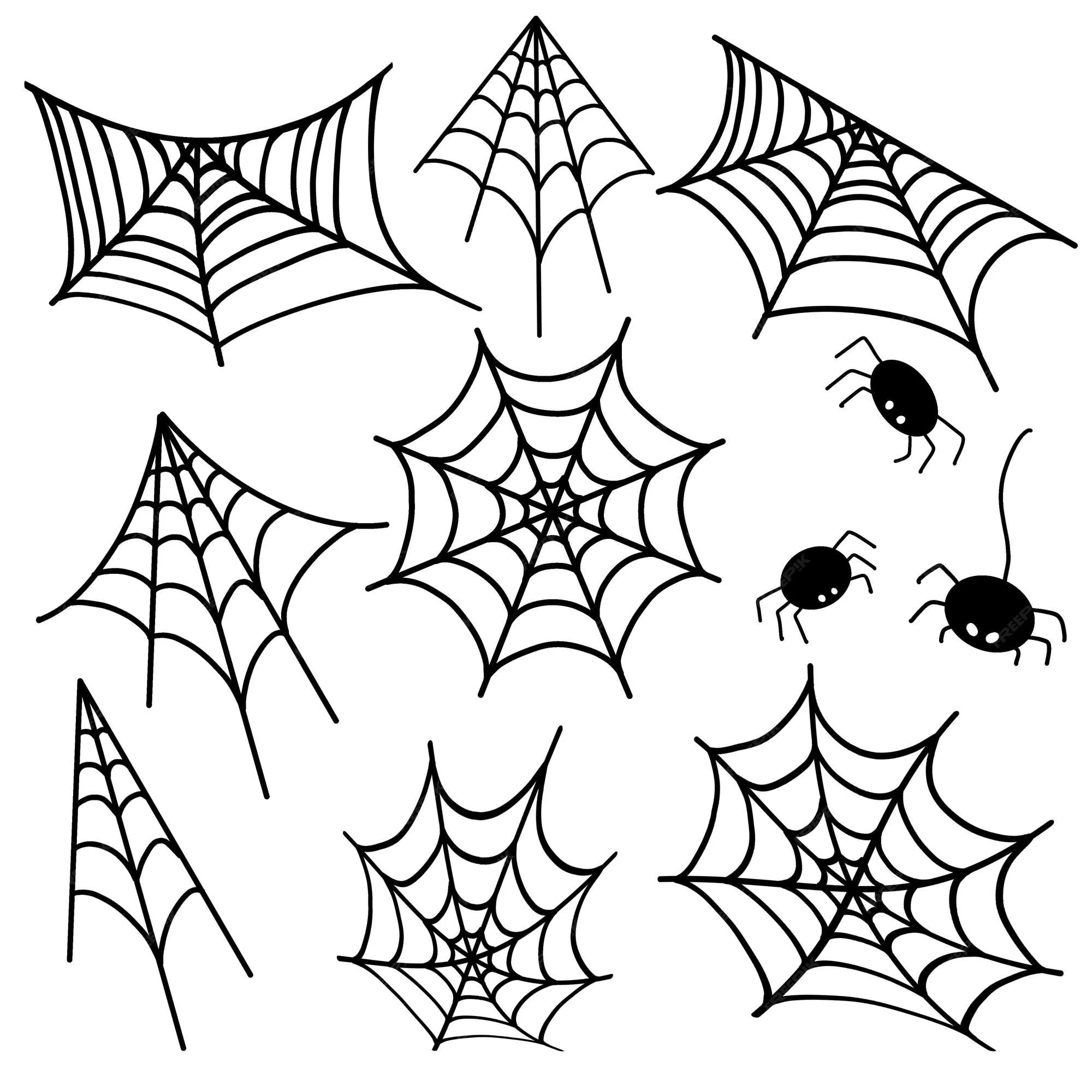 Ilustración 8 iconos de vector de tela de araña para imprimir ilustración para arañas espeluznantes de halloween | Vector Premium Ilustración 8 iconos de vector de tela de araña para imprimir ilustración para arañas espeluznantes de halloween | Vector Premium