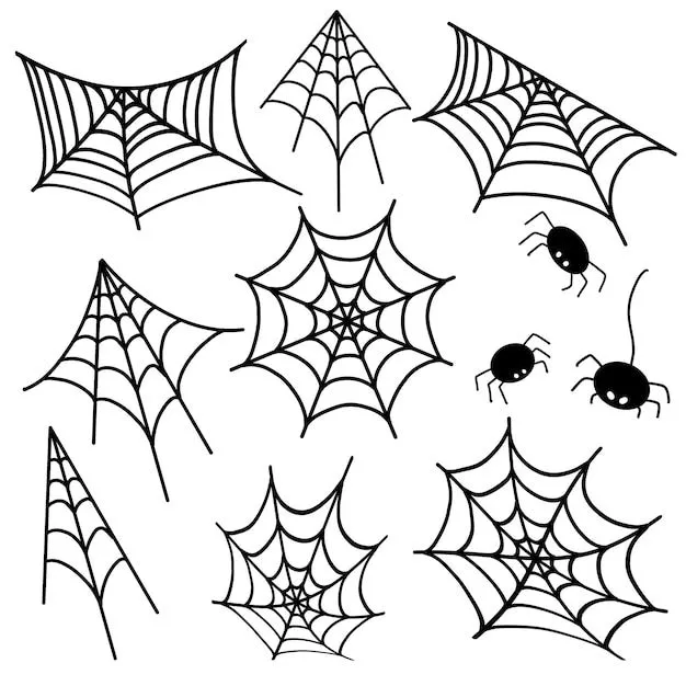 Ilustración 8 iconos de vector de tela de araña para imprimir ilustración para arañas espeluznantes de halloween | Vector Premium Ilustración 8 iconos de vector de tela de araña para imprimir ilustración para arañas espeluznantes de halloween | Vector Premium