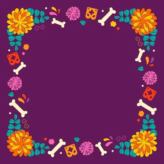 Ilustración de marco de dia de muertos | Vector Gratis