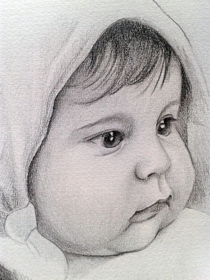 Ilustración y Pintura María José Salgueiro: 46. Retrato de bebé a ... Ilustración y Pintura María José Salgueiro: 46. Retrato de bebé a ...