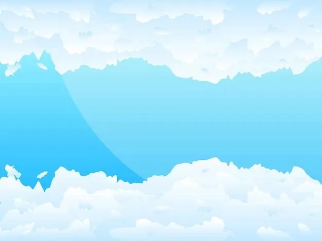 Ilustración realista con mullidas nubes en el cielo | Descargar ... Ilustración realista con mullidas nubes en el cielo | Descargar ...