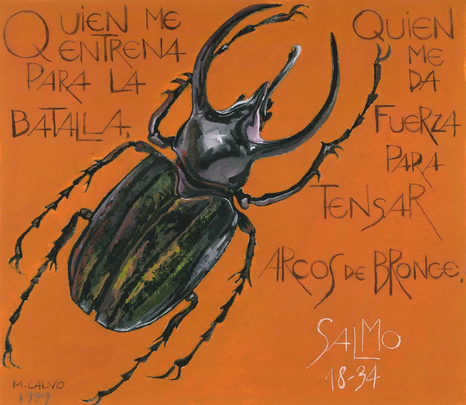 ILUSTRACIÓN - Salmo 18 - 34 | JOYERÍA EN PLATA