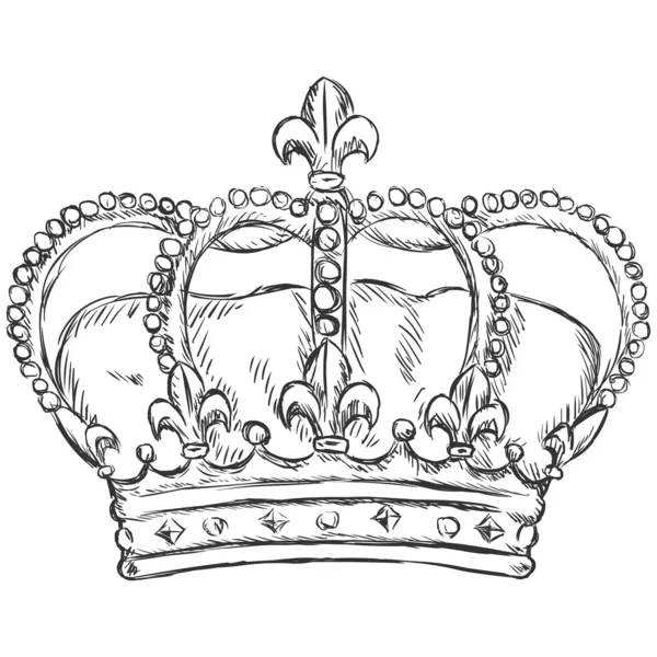 ilustración vectorial dibujo - corona real — Vector stock ... ilustración vectorial dibujo - corona real — Vector stock ...
