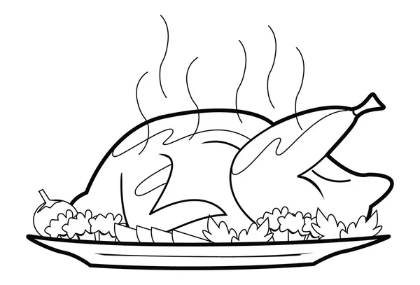 Ilustración vectorial de pollo asado — Vector stock ... Ilustración vectorial de pollo asado — Vector stock ...