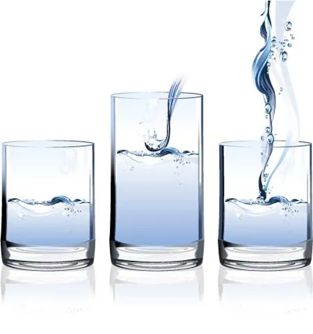 Ilustración vectorioal de vasos con agua | portafolio blog Ilustración vectorioal de vasos con agua | portafolio blog