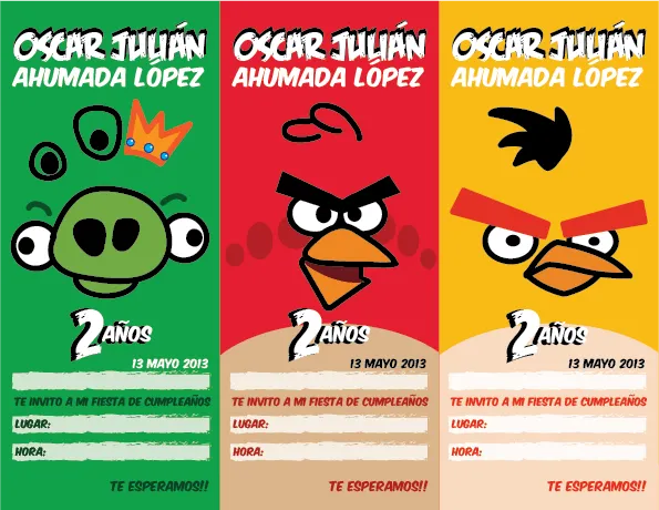 ANGRY BIRDS TARJETAS! | yuyuahumada