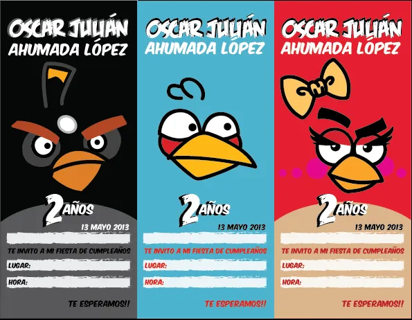 ANGRY BIRDS TARJETAS! | yuyuahumada