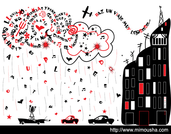 ilustraciones-divertidas-lluvia-letras | Ideas Para la Clase.