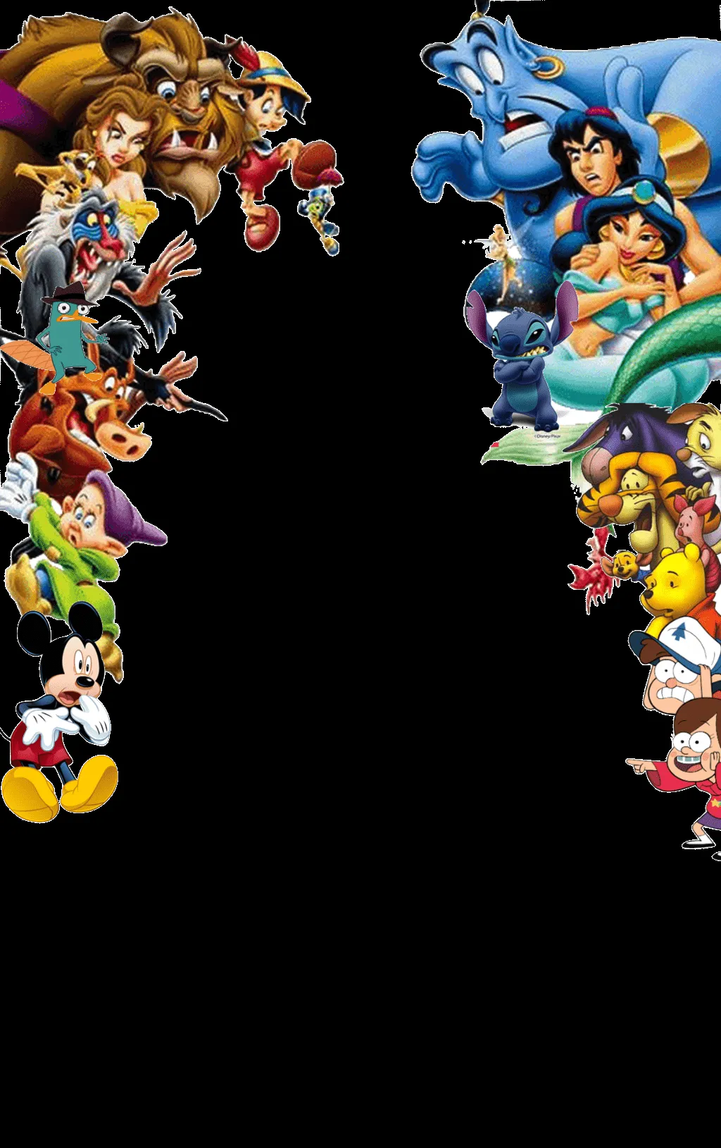 Image - Disney characters shocked by edogg8181804.png - Disney Wiki