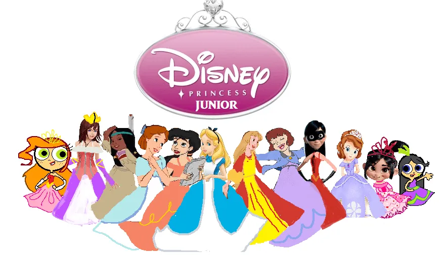 Image - Disney princess junior line up by sweetlystarshine-d5oyish ...