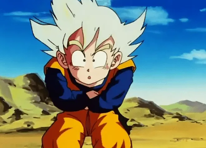 Image - Goten arms around his stomach.png - Dragon Ball Wiki