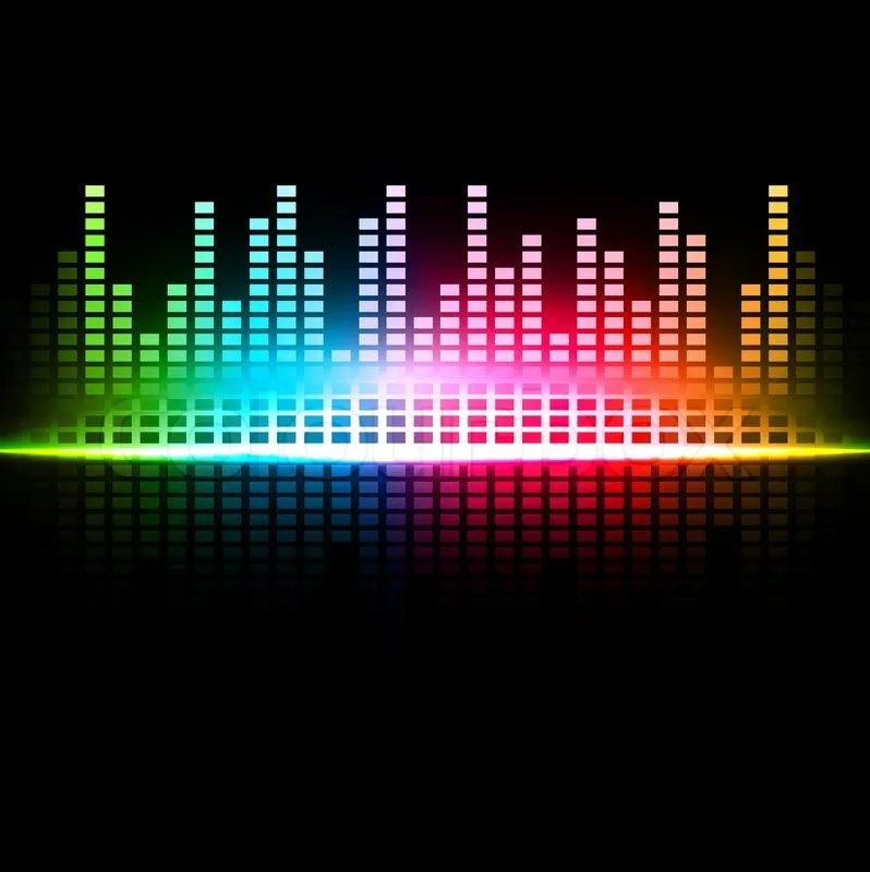 Image of 'Rainbow multicolored abstract sound background' Image of 'Rainbow multicolored abstract sound background'