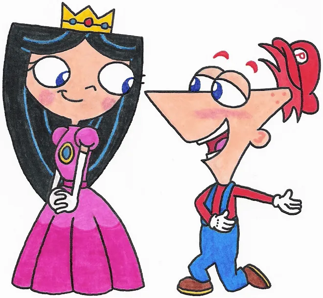 Image - Phineas and Isabella as Mario and Peach.png - Phineas and ...