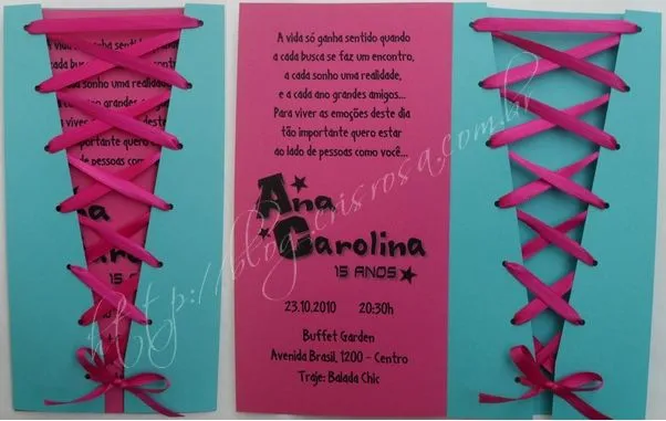 Convite de 18 anos feminino - Imagui