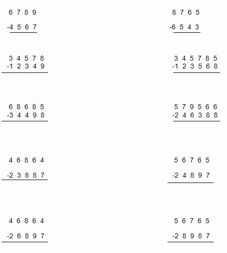 Aprende a sumar, restar, multiplicar y dividir - Monografias.com