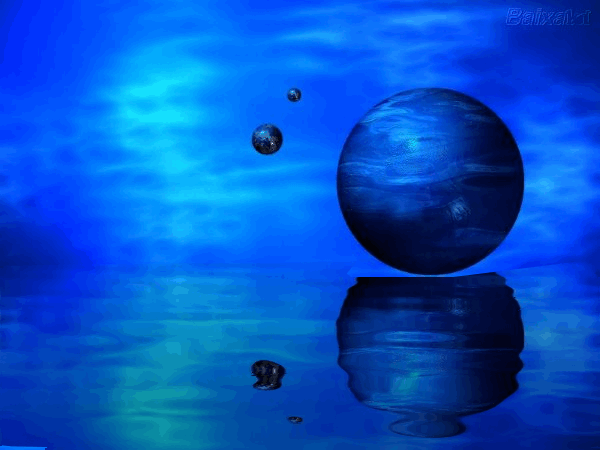 Imagem para face Gifs efeito de água e bola azul flutuando 1601