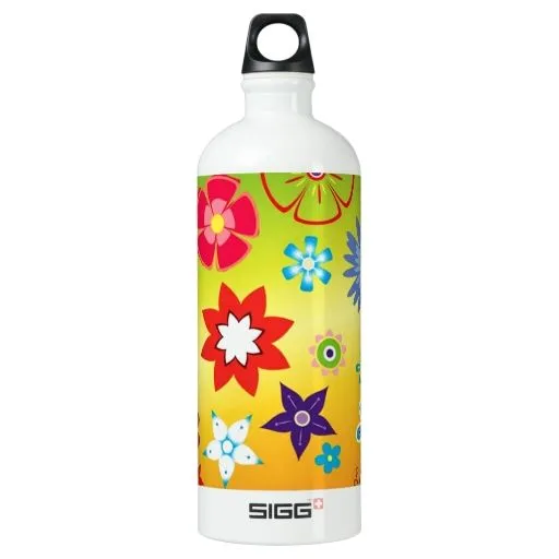imagem flores variadas em fundo colorido SIGG traveler 1.0L water ...