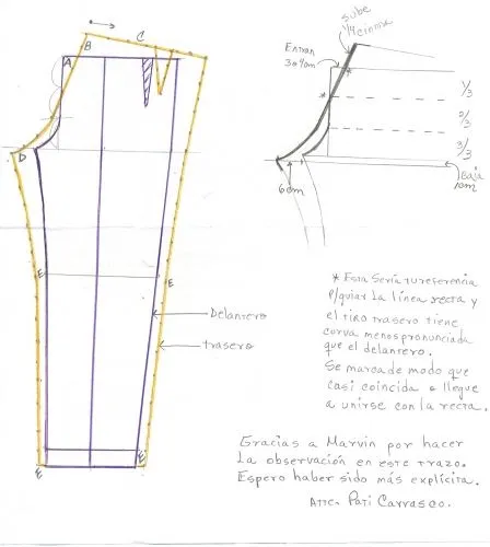 Imagen Aclaración al trazo pantalón hombre Sistema México ... Imagen Aclaración al trazo pantalón hombre Sistema México ...