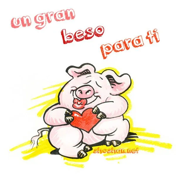 Imagen de amistad con un gran beso para ti