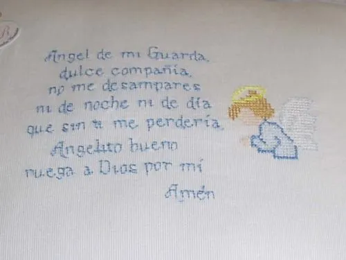 Oracion del angel dela guarda en punto de cruz - Imagui Oracion del angel dela guarda en punto de cruz - Imagui