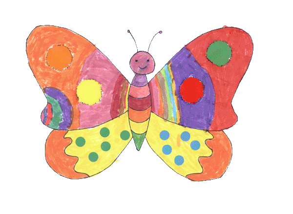 Mariposa animada de colores - Imagui