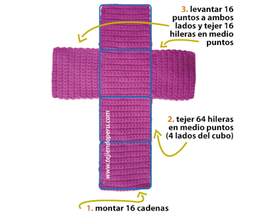 Cubos o bloques para armar - Tejiendo Perú... Cubos o bloques para armar - Tejiendo Perú...