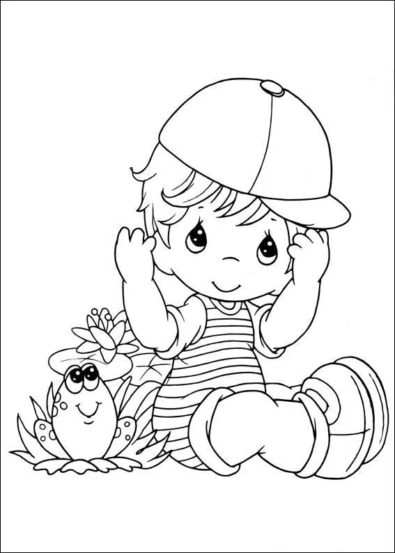 Niños con gorras para colorear - Imagui