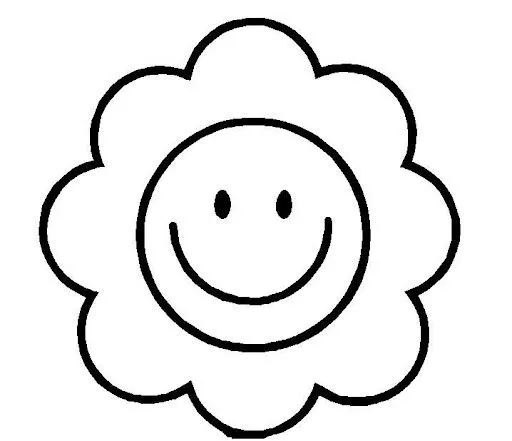 Dibujos de flores con caritas para colorear - Imagui