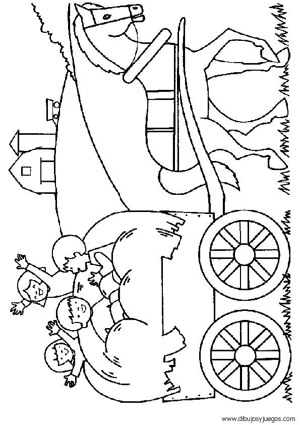 dibujo-de-carros-caballos-para-colorear-002 | Dibujos y juegos ...