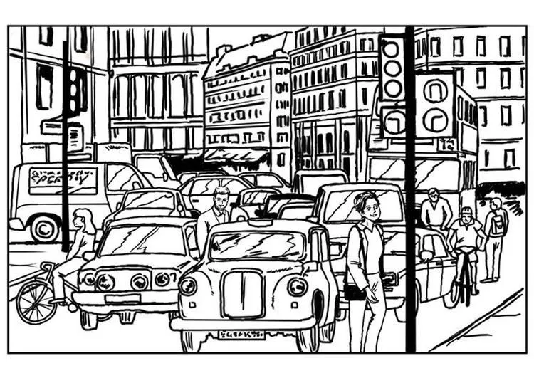 Dibujos de ciudades para colorear e imprimir - Imagui