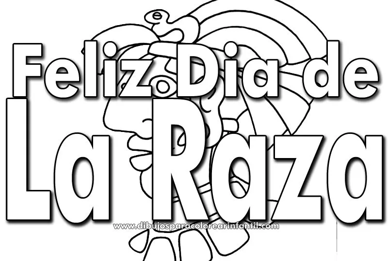 Dibujos de dia de la raza para colorear - Imagui Dibujos de dia de la raza para colorear - Imagui