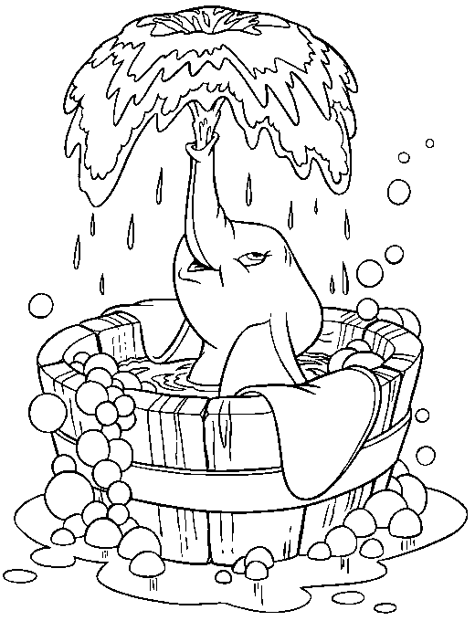 Imagen para colorear dumbo bañandose | Imágenes Hilandy Imagen para colorear dumbo bañandose | Imágenes Hilandy