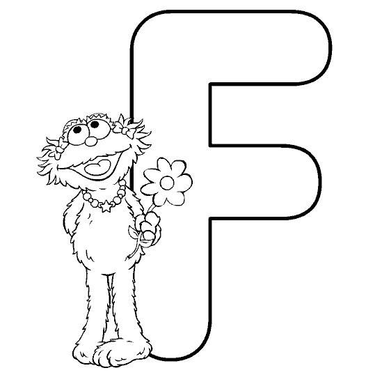 Imagenes Hilandy: Imagen para colorear Letra abecedario F Imagenes Hilandy: Imagen para colorear Letra abecedario F