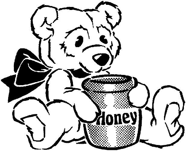 Imagen para colorear Oso con miel | Imagenes.Horabuena.com
