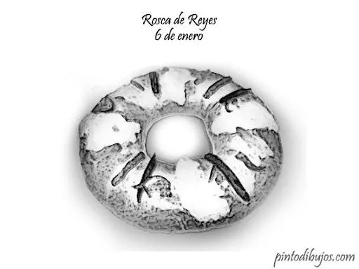 Esta es una imagen para colorear de la rosca de reyes, espero y les ... Esta es una imagen para colorear de la rosca de reyes, espero y les ...