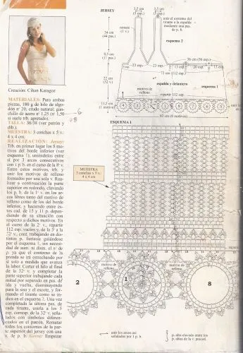 Imagen conjunto de blusa y gorra tejida a crochet 001 - grupos.