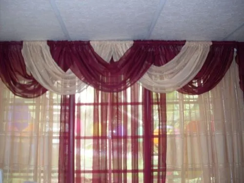 Imagen cortina con cenefa entrelazada - grupos. | Cortinas ...