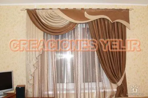 Imagen cortina con cenefa entrelazada - grupos. | Cortinas ... Imagen cortina con cenefa entrelazada - grupos. | Cortinas ...