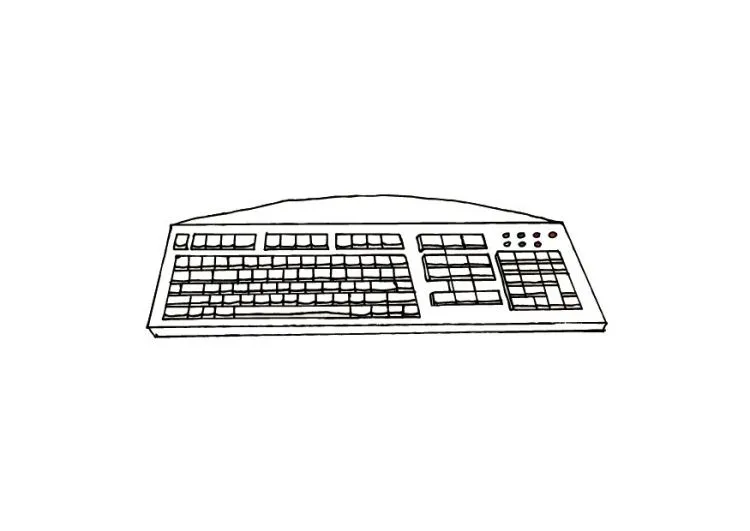 Dibujo de teclado de computadora para colorear - Imagui