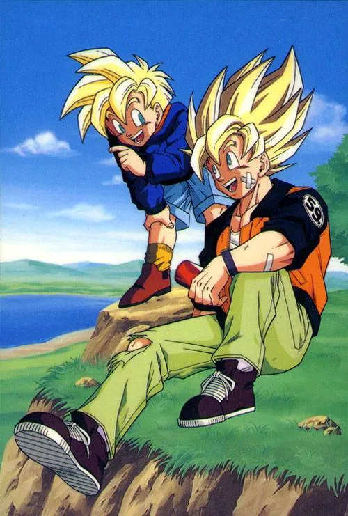 Imagen - Descanso Goku Gohan (saga de Cell) DBZ.jpg - Dragon Ball Wiki