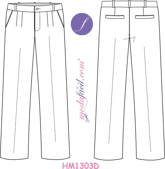 3 Imagen del dibujo técnico de los Moldes de Pantalones, Bermudas, Sacos y Chaquetas Modelo HM1303D Pantalón Dockers - Khakis Pants - Modafacil 3 Imagen del dibujo técnico de los Moldes de Pantalones, Bermudas, Sacos y Chaquetas Modelo HM1303D Pantalón Dockers - Khakis Pants - Modafacil