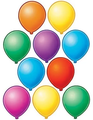 Imagen de globos para recortar - Imagenes y dibujos para imprimir Imagen de globos para recortar - Imagenes y dibujos para imprimir