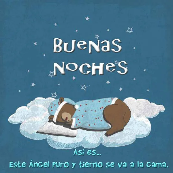 Imágen gratis para desear Buenas noches. Este Ángel puro y tierno ...