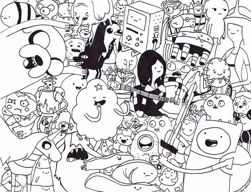 Imagen Hora de Aventura para Colorear ~ HORA DE AVENTURA