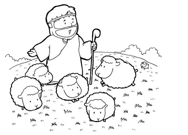 Imagen de Jesus con ovejas para colorear - Imagui Imagen de Jesus con ovejas para colorear - Imagui