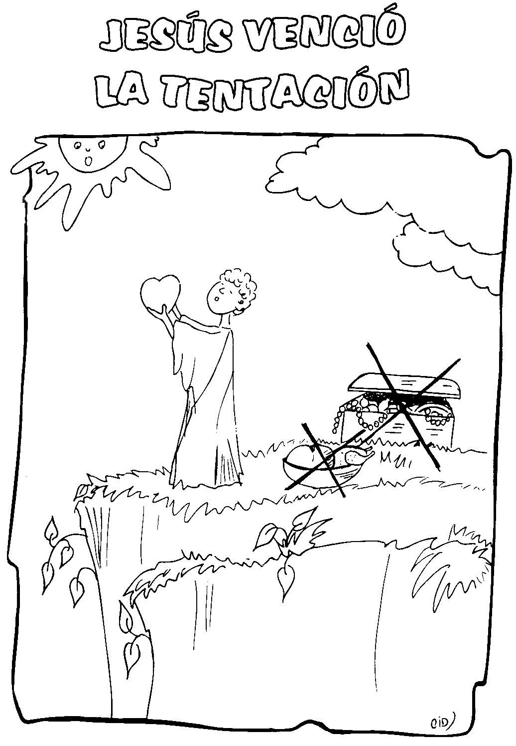 Imagen Jesús venció las tentaciones para colorear ~ Mi vida sin ... Imagen Jesús venció las tentaciones para colorear ~ Mi vida sin ...