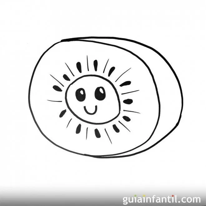 Imagen de un kiwi. Dibujos para colorear con niños - Dibujos de ... Imagen de un kiwi. Dibujos para colorear con niños - Dibujos de ...