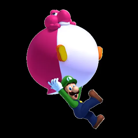 Imagen - Luigi y Bebe Yoshi de globo.png - Super Mario Wiki - La ... Imagen - Luigi y Bebe Yoshi de globo.png - Super Mario Wiki - La ...
