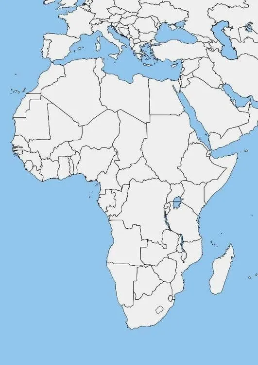 Imagen Mapa en blanco de África - Img 7462